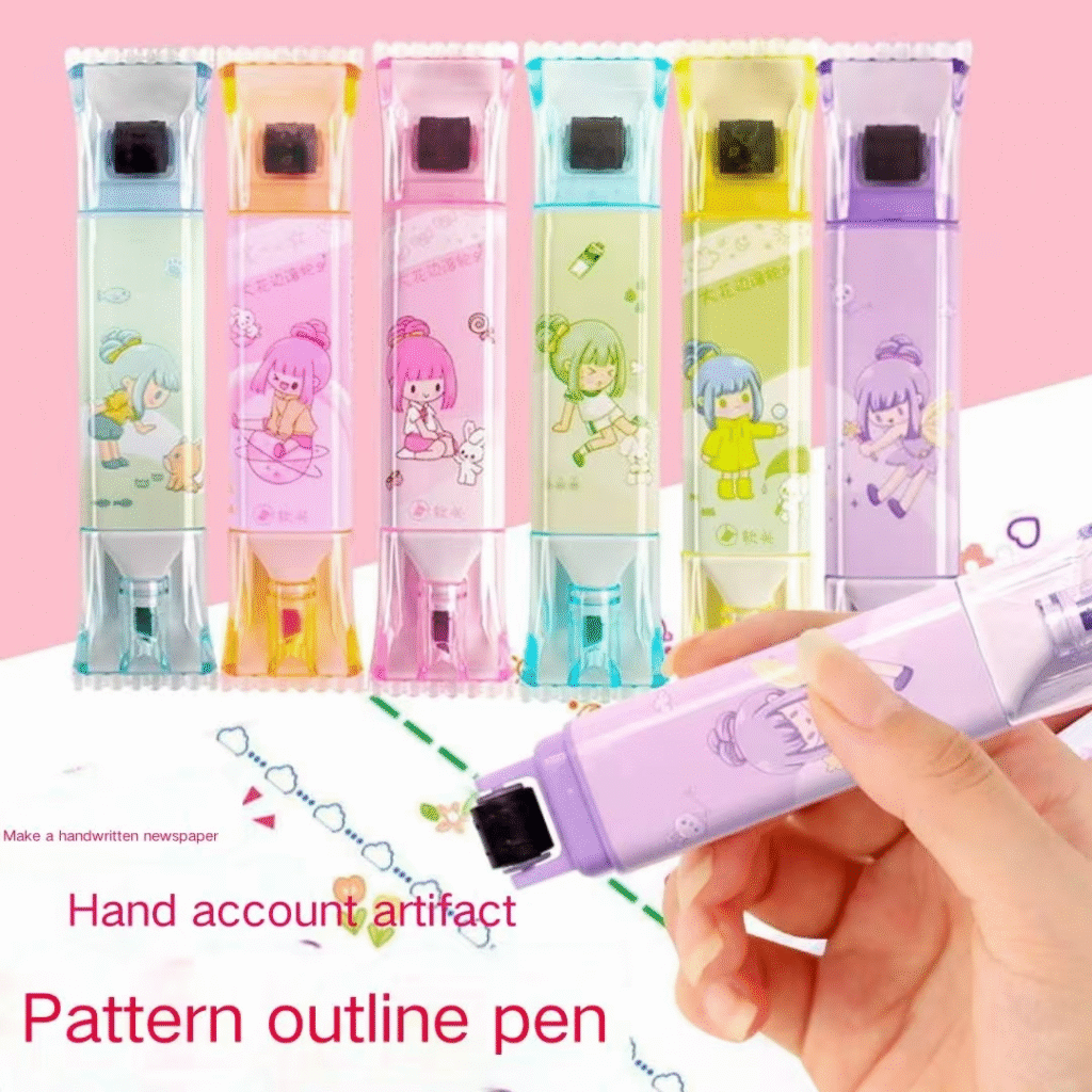 Flower Outline Curve Pen