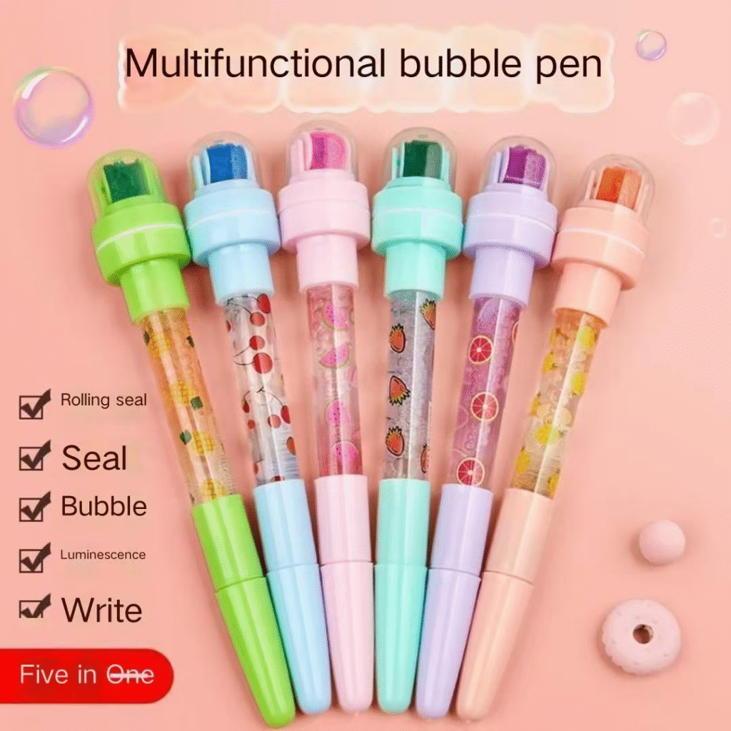 Multifunctional seal bubble pen